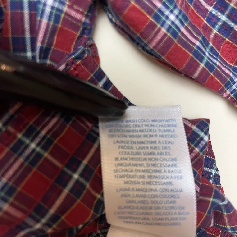 Ralph Lauren Shirt Toddler Size 12 Months Red Plaid Long Sleeve Button Up